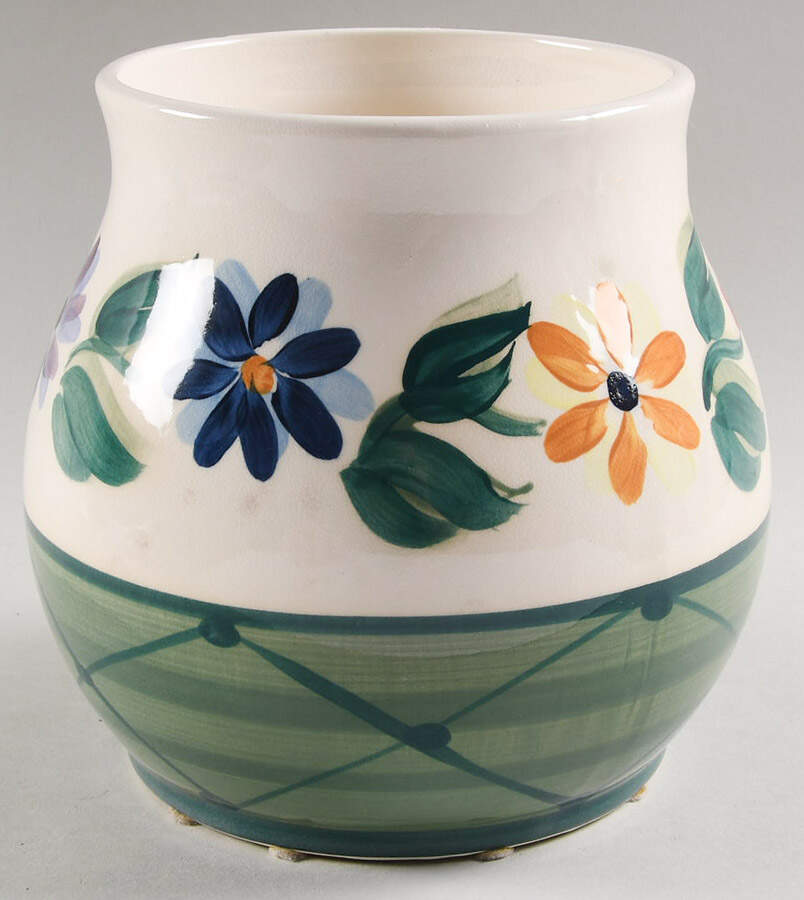Daisy Chain Extra Large Canister No Lid by Gail Pittman-1