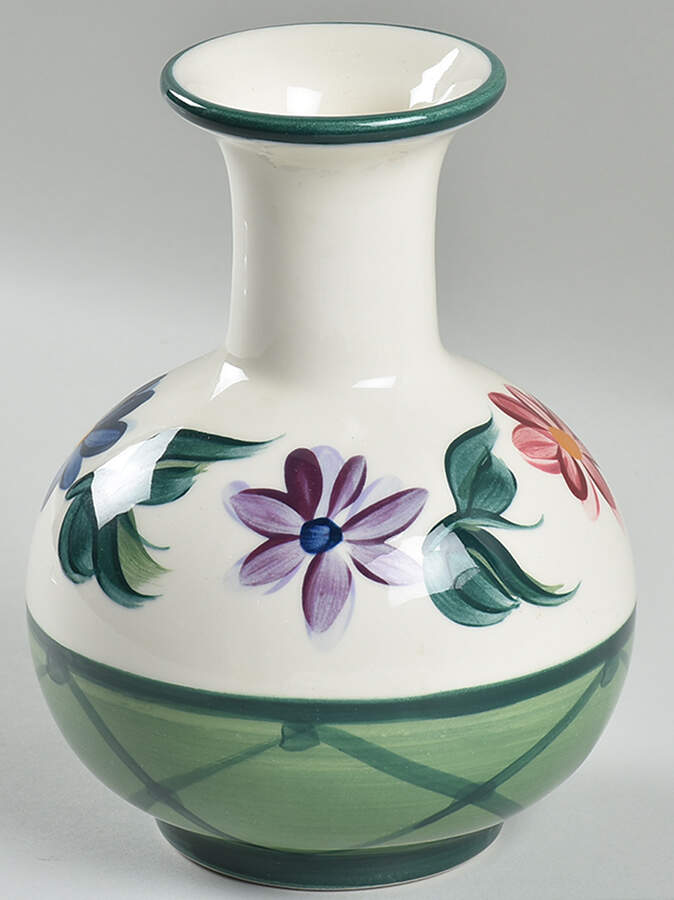 Daisy Chain Narrow Neck Vase by Gail Pittman-1
