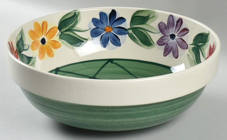 Daisy Chain 11" Ribbed Mixing Bowl by Gail Pittman-1