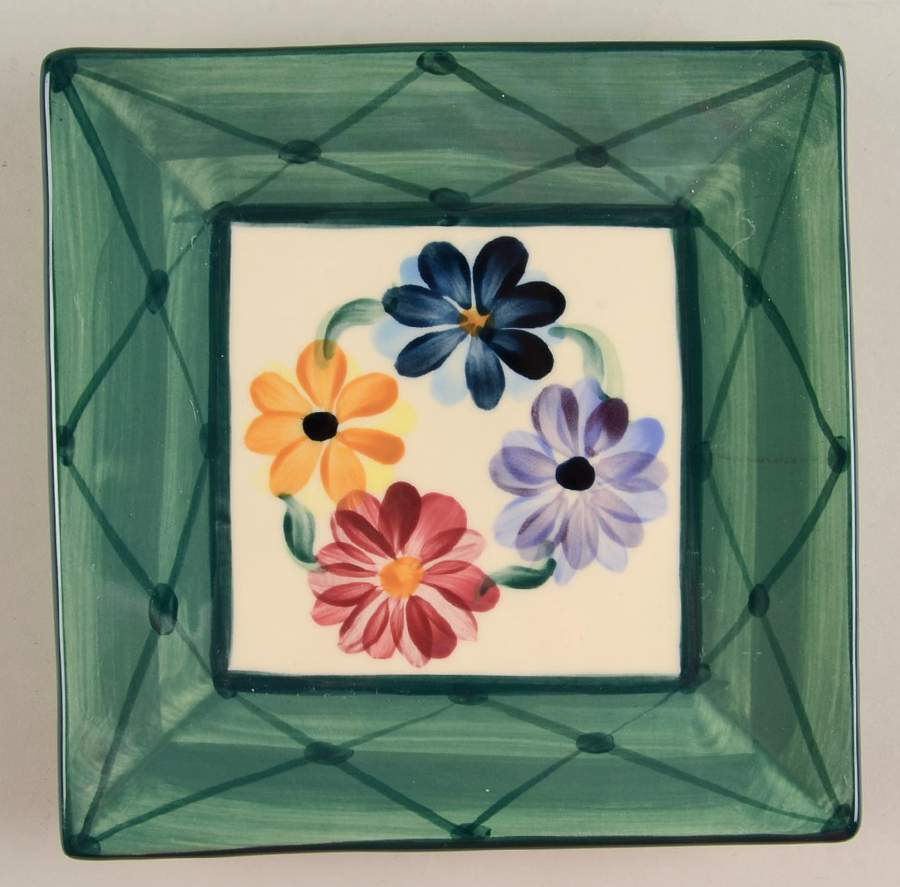 Daisy Chain Square Salad Plate by Gail Pittman-1