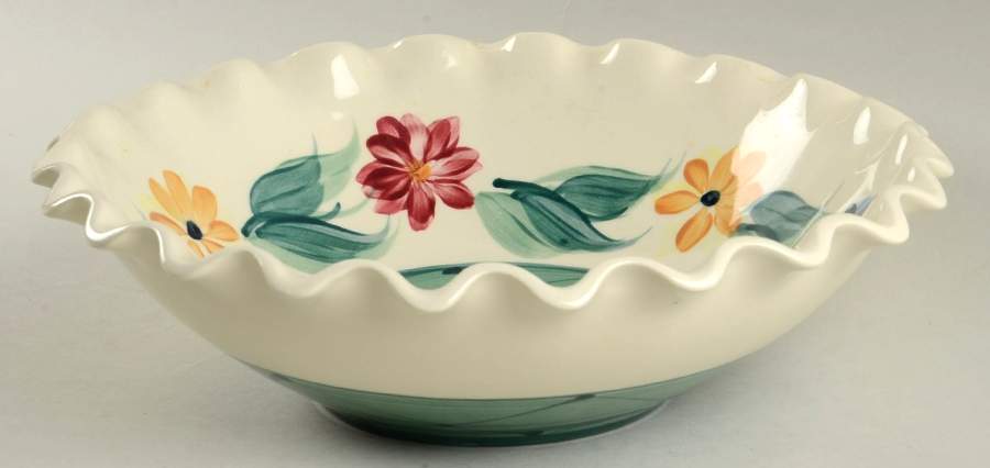 Daisy Chain 11" Ruffled Bowl by Gail Pittman-1
