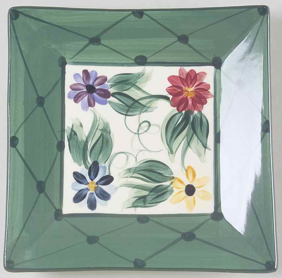 Daisy Chain Square Salad Plate by Gail Pittman-1