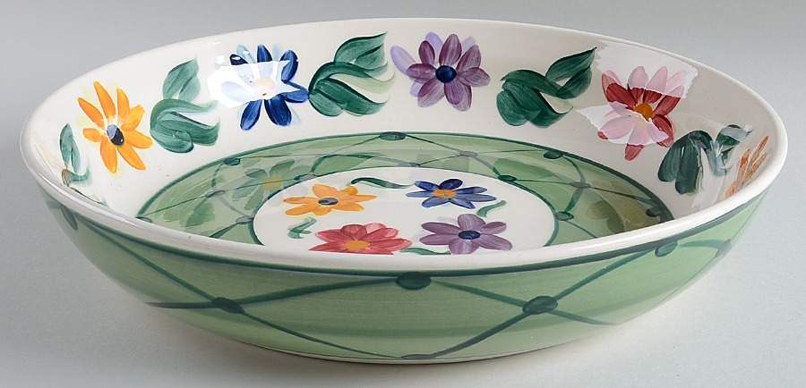 Daisy Chain 13" Large Salad Serving Bowl by Gail Pittman-1