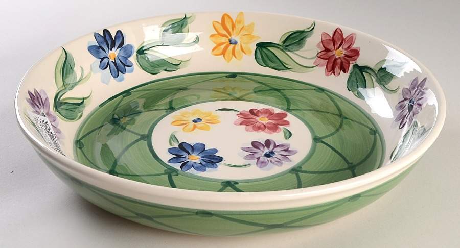 Daisy Chain 14" Pasta Serving Bowl by Gail Pittman-1