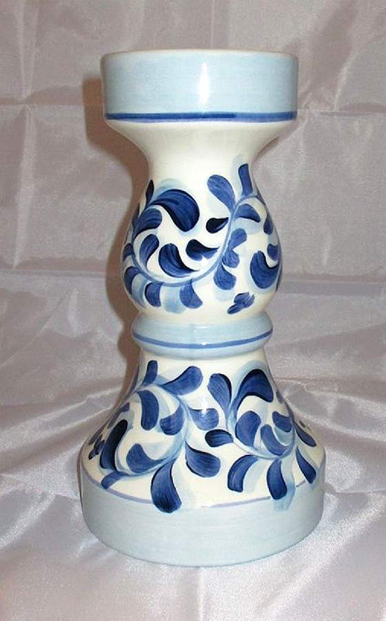 Lace 9" Pillar Candleholder by Gail Pittman-1