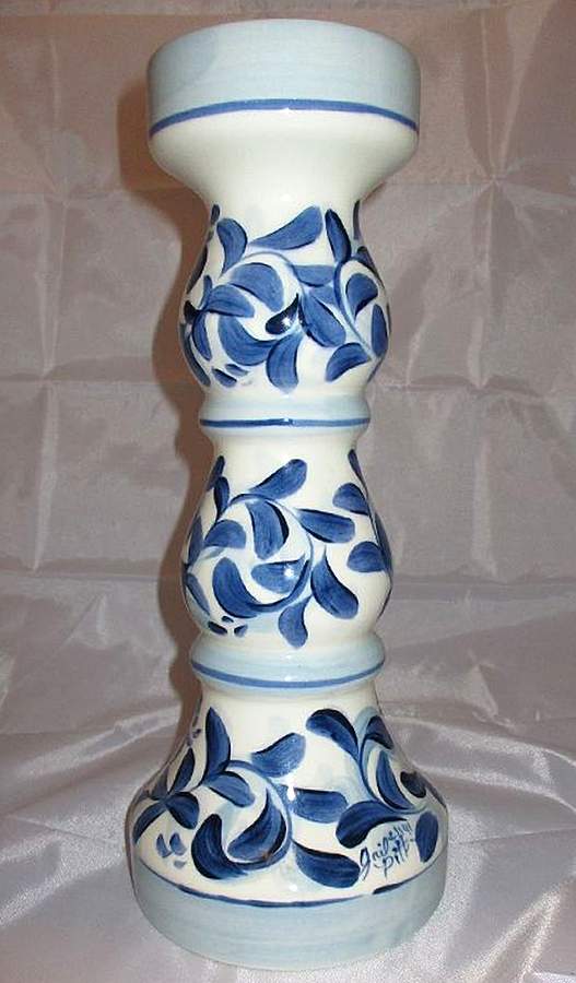 Lace 12" Pillar Candleholder by Gail Pittman-1