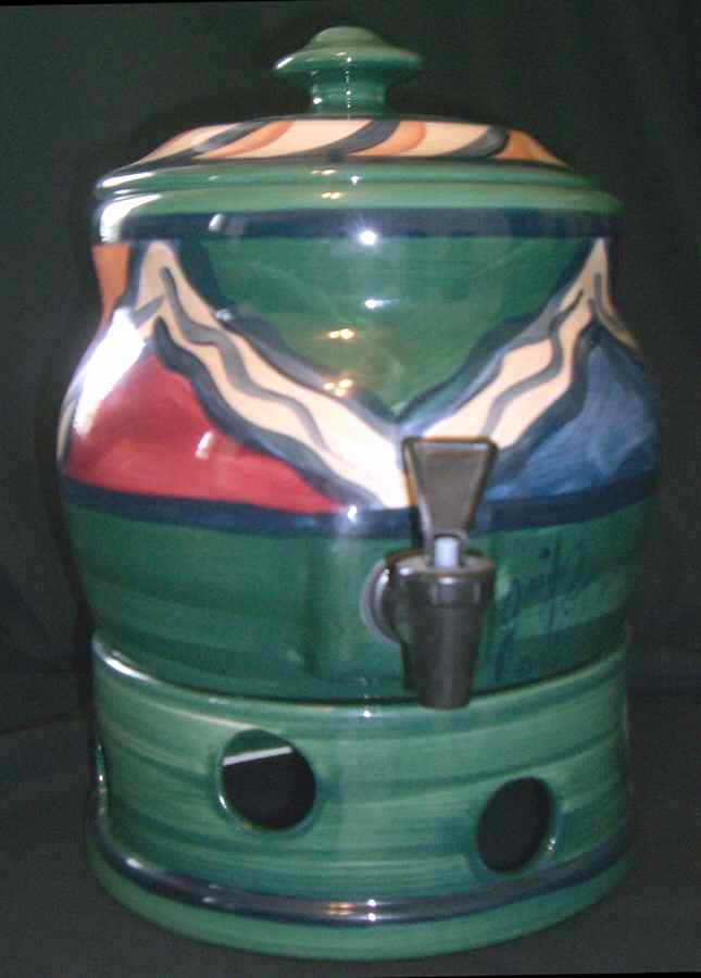 Green Azalea Samovar & Lid by Gail Pittman-1