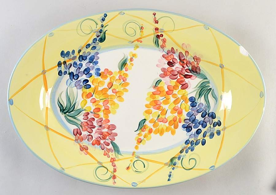 Garden View 19" Oval Serving Platter by Gail Pittman-1