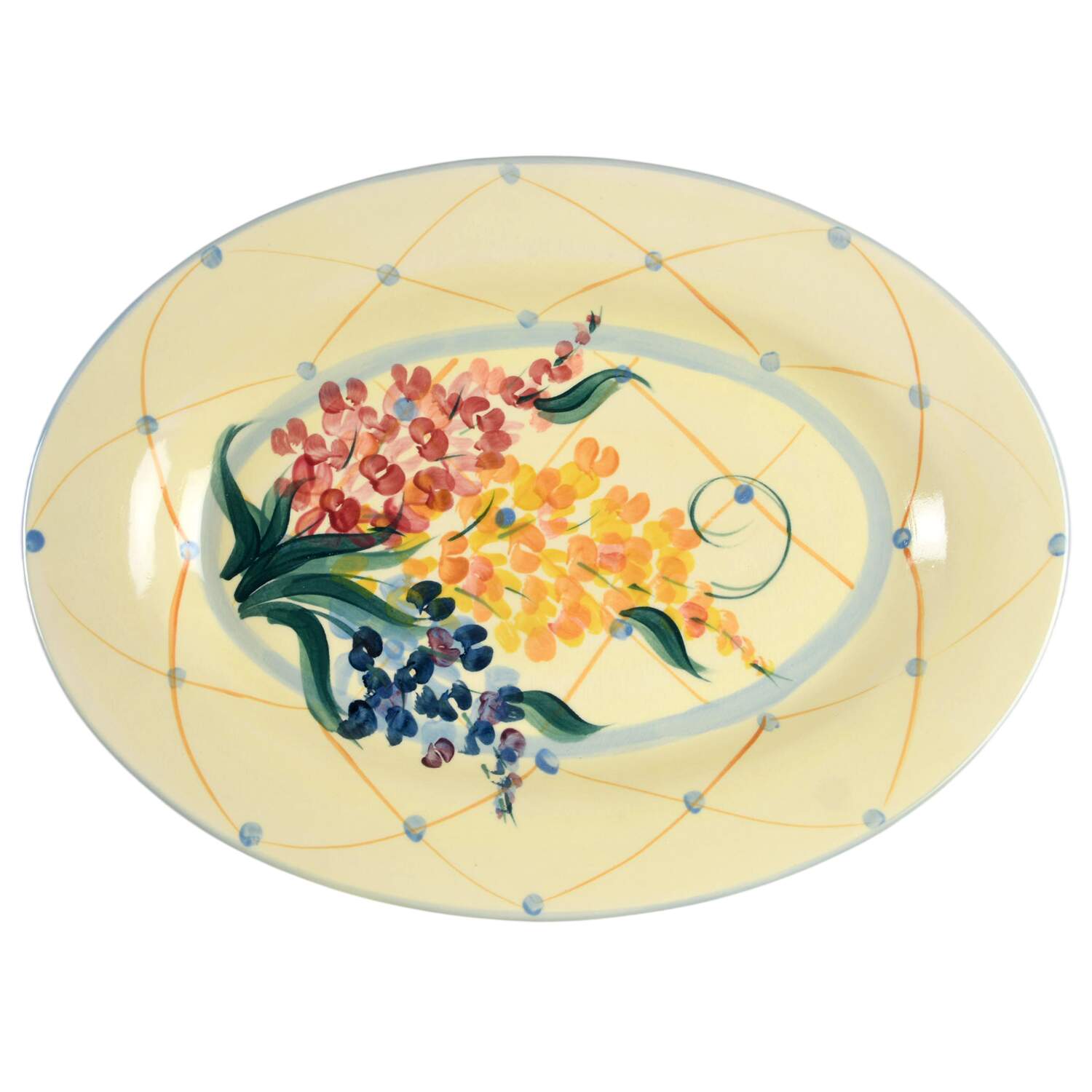 Garden View 15" Oval Serving Platter by Gail Pittman-1