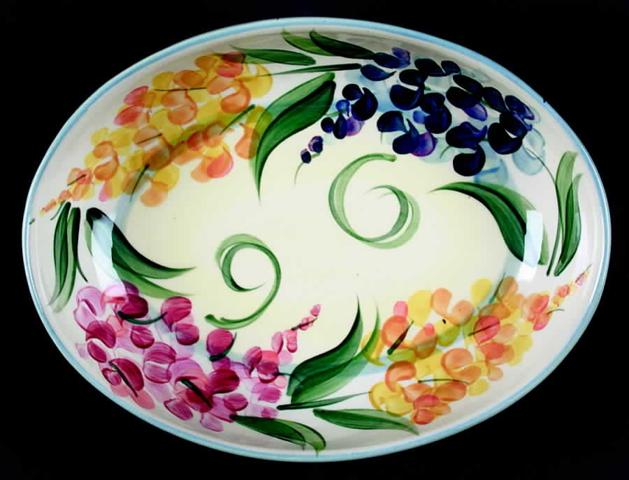 Garden View 10" Oval Vegetable Bowl by Gail Pittman-1