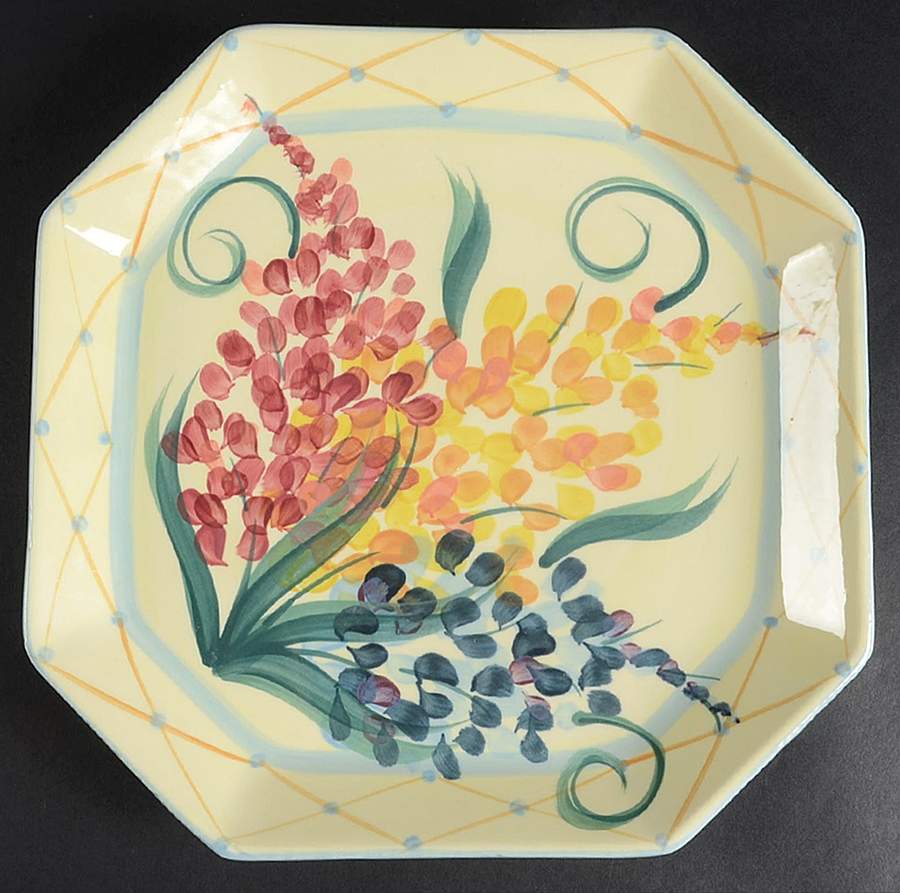 Garden View Square Dinner Plate by Gail Pittman-1