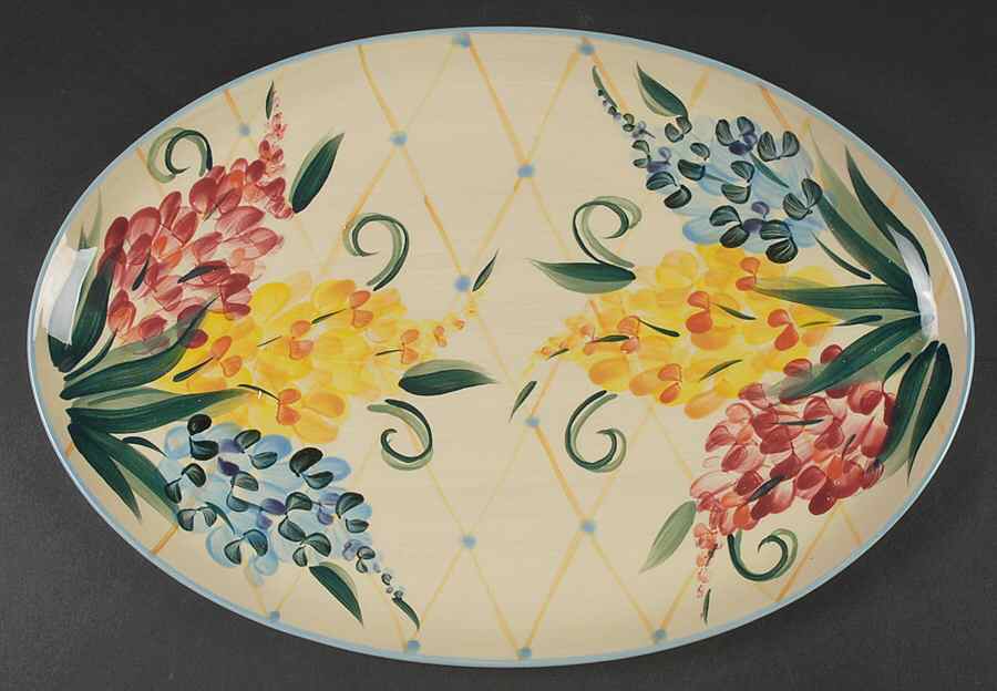 Garden View 16" Oval Serving Platter by Gail Pittman-1
