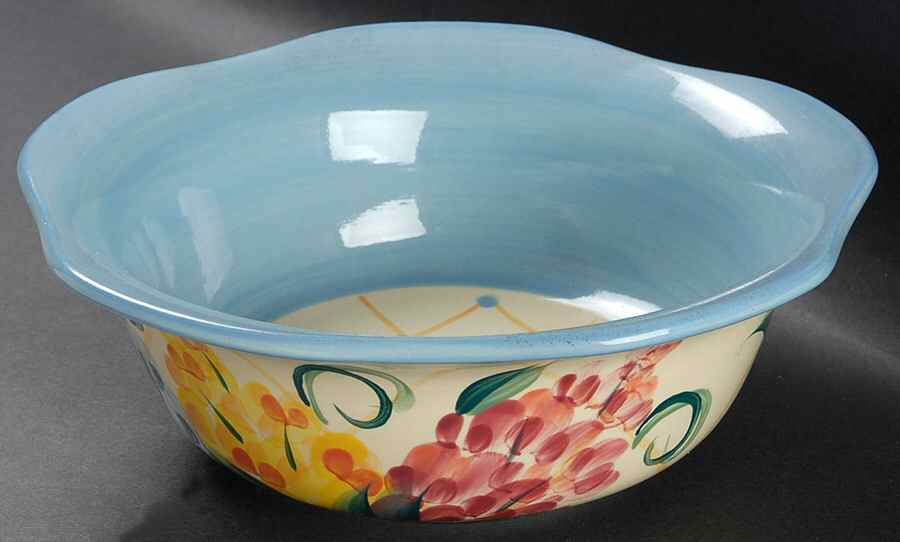Garden View 9" Scalloped Bowl by Gail Pittman-1