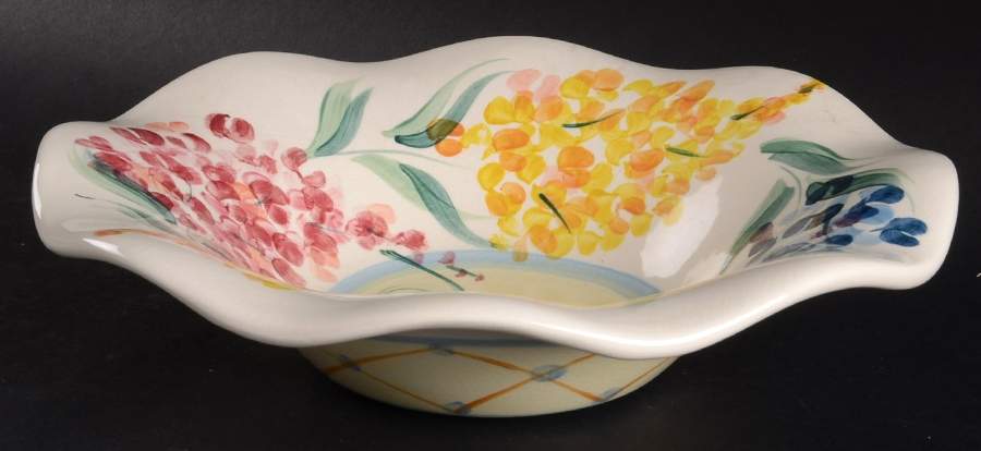 Garden View 10" Ruffled Bowl by Gail Pittman-1