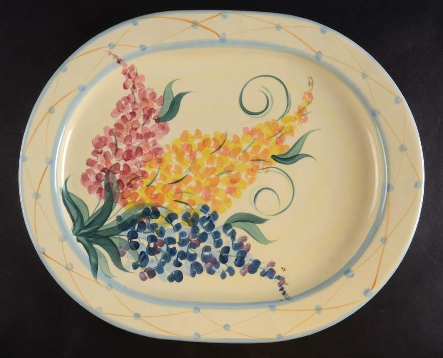 Garden View 16" Oval Serving Platter by Gail Pittman-1