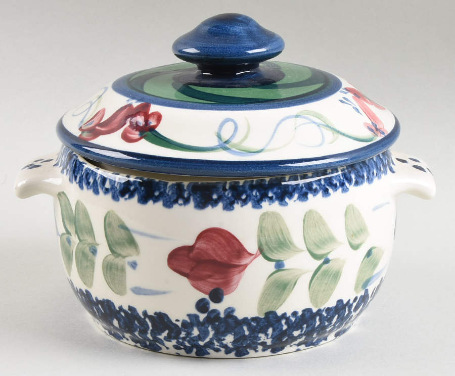 Whiteware Individual Casserole & Lid by Gail Pittman-1