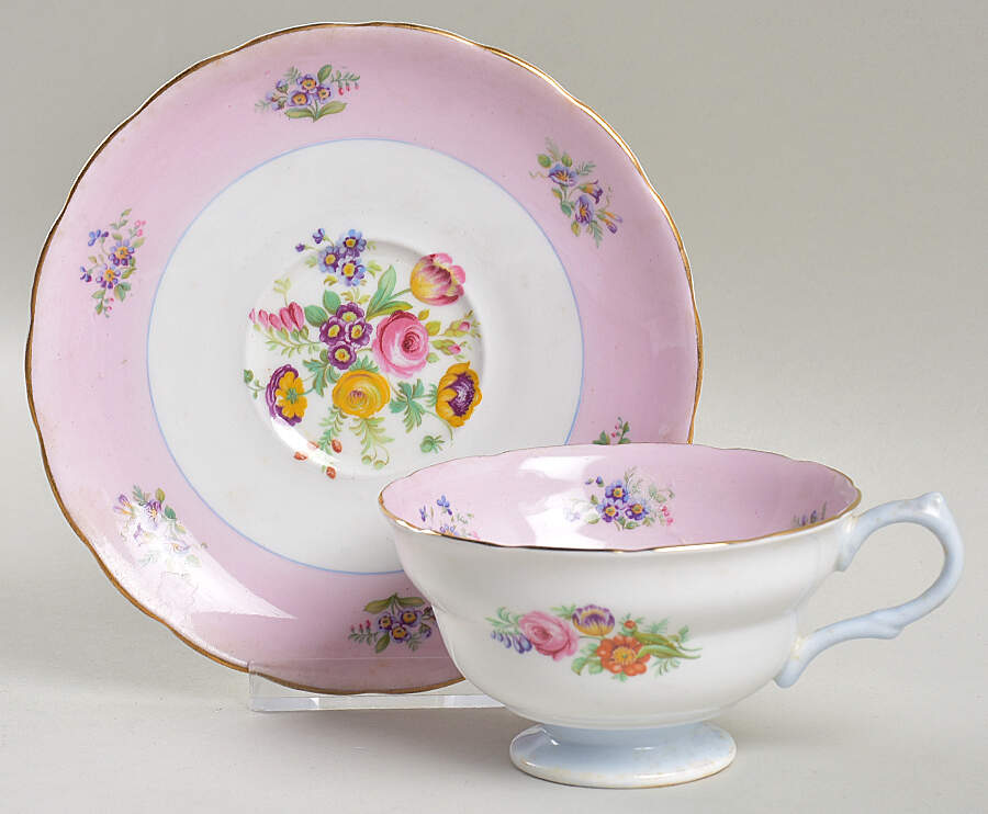 A936 Footed Cup & Saucer Set by Grosvenor-1