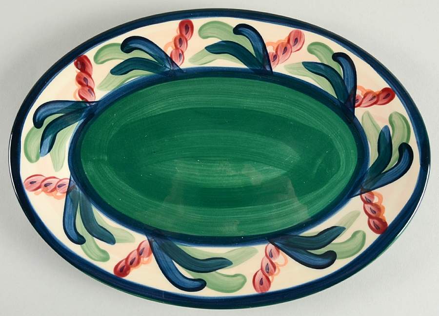Juniper 11" Oval Serving Platter by Gail Pittman-1