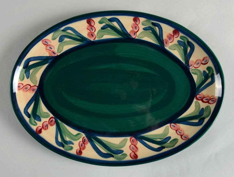 Juniper 13" Oval Serving Platter by Gail Pittman-1