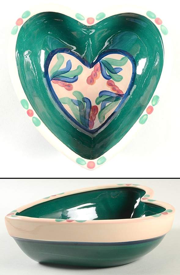 Juniper 7" Heart Shaped Bowl by Gail Pittman-1