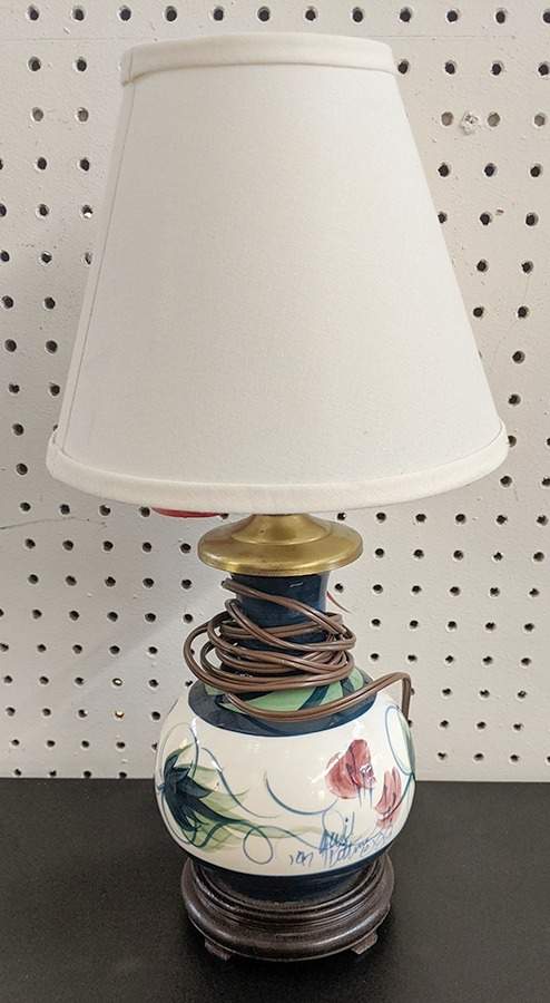 Grapevine Green Electric Lamp & Shade by Gail Pittman-1