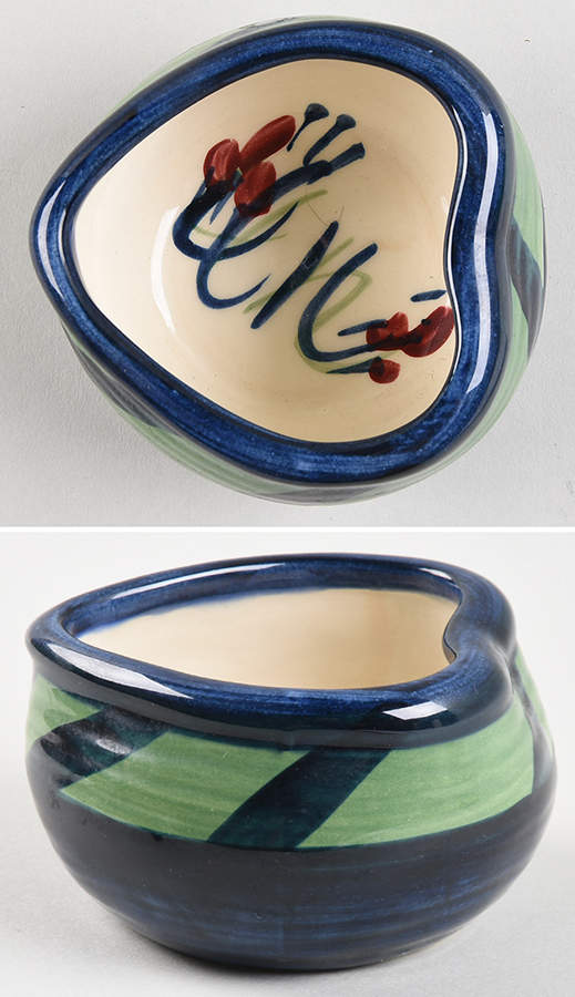 Grapevine Green 3" Heart Shaped Bowl by Gail Pittman-1