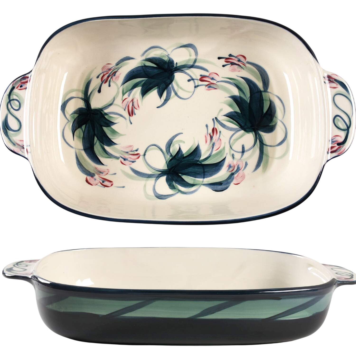 Grapevine Green 16" Rectangular Baker by Gail Pittman-1