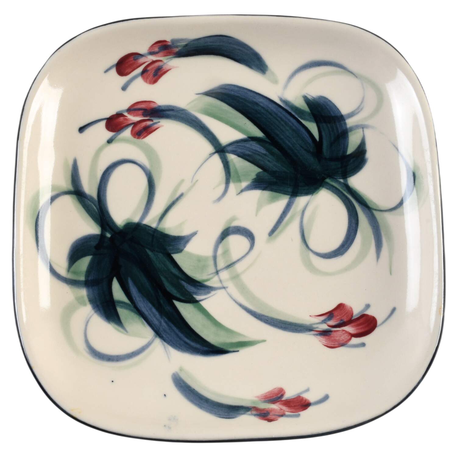 Grapevine Green Canape Plate by Gail Pittman-1