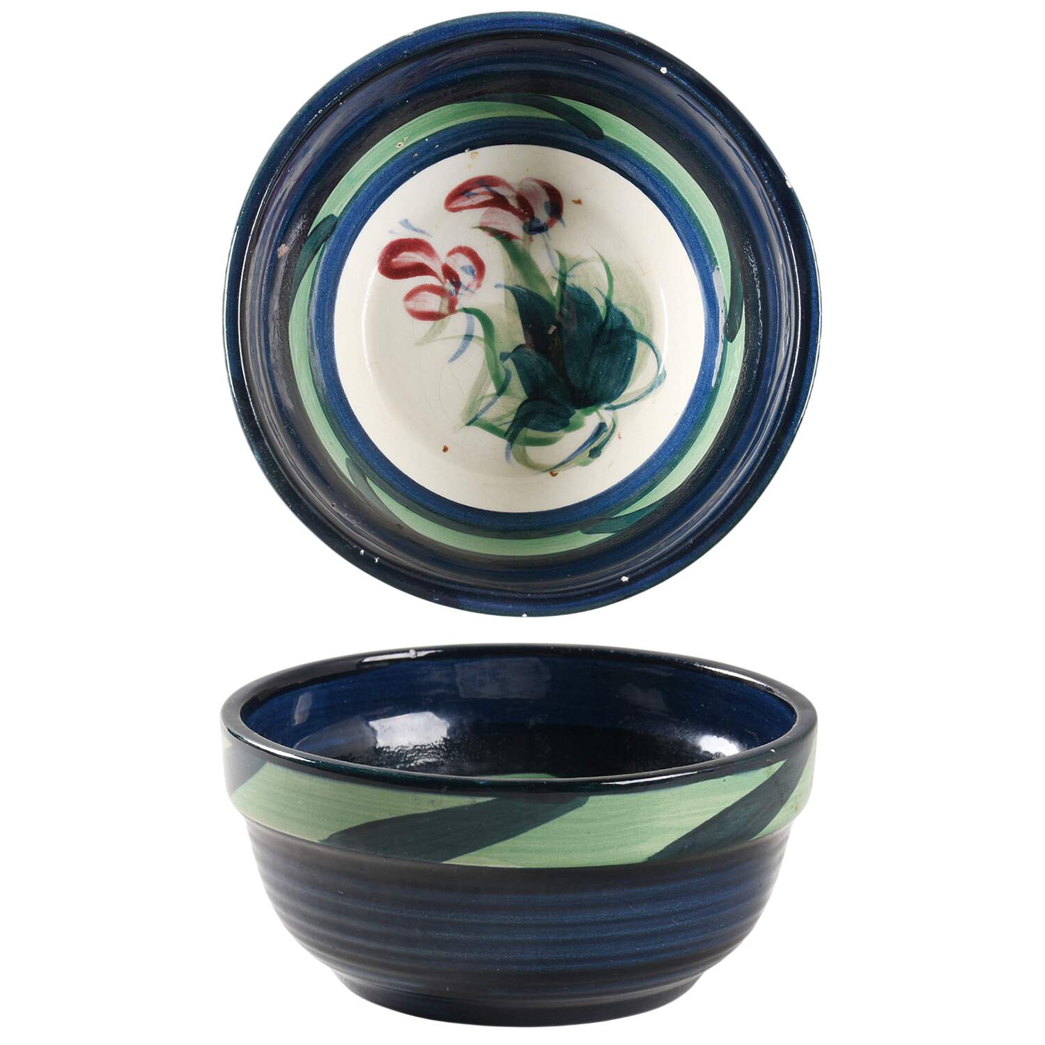 Grapevine Green 5" Ribbed Mixing Bowl by Gail Pittman-1