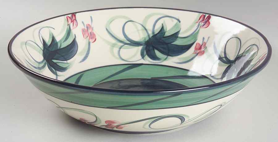 Grapevine Green 12" Large Salad Serving Bowl by Gail Pittman-1