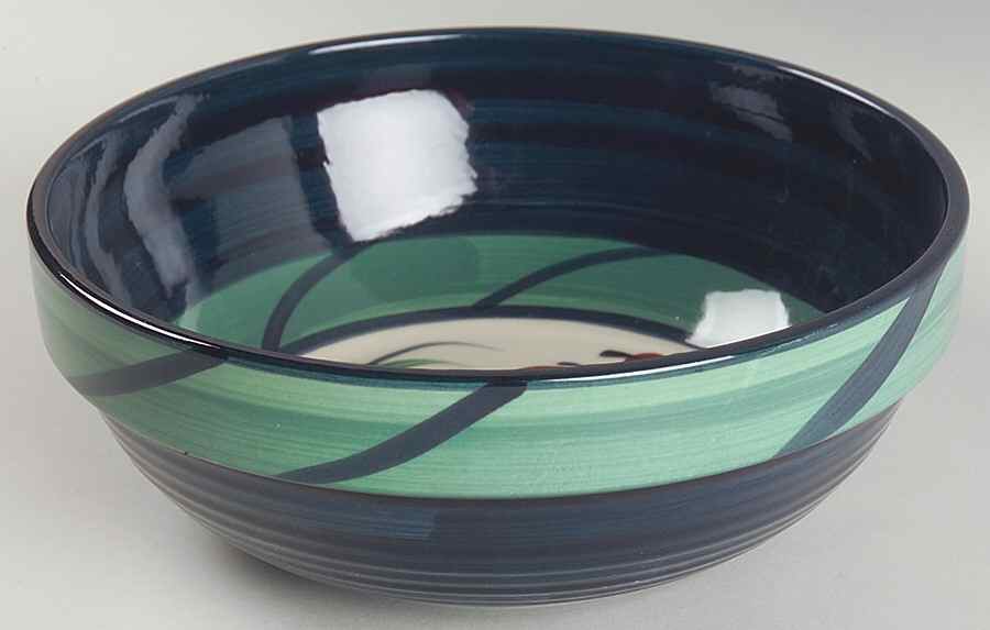 Grapevine Green 9" Ribbed Mixing Bowl by Gail Pittman-1