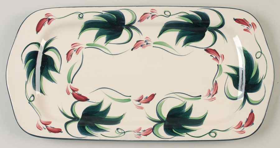 Grapevine Green 15" Rectangular Tray by Gail Pittman-1