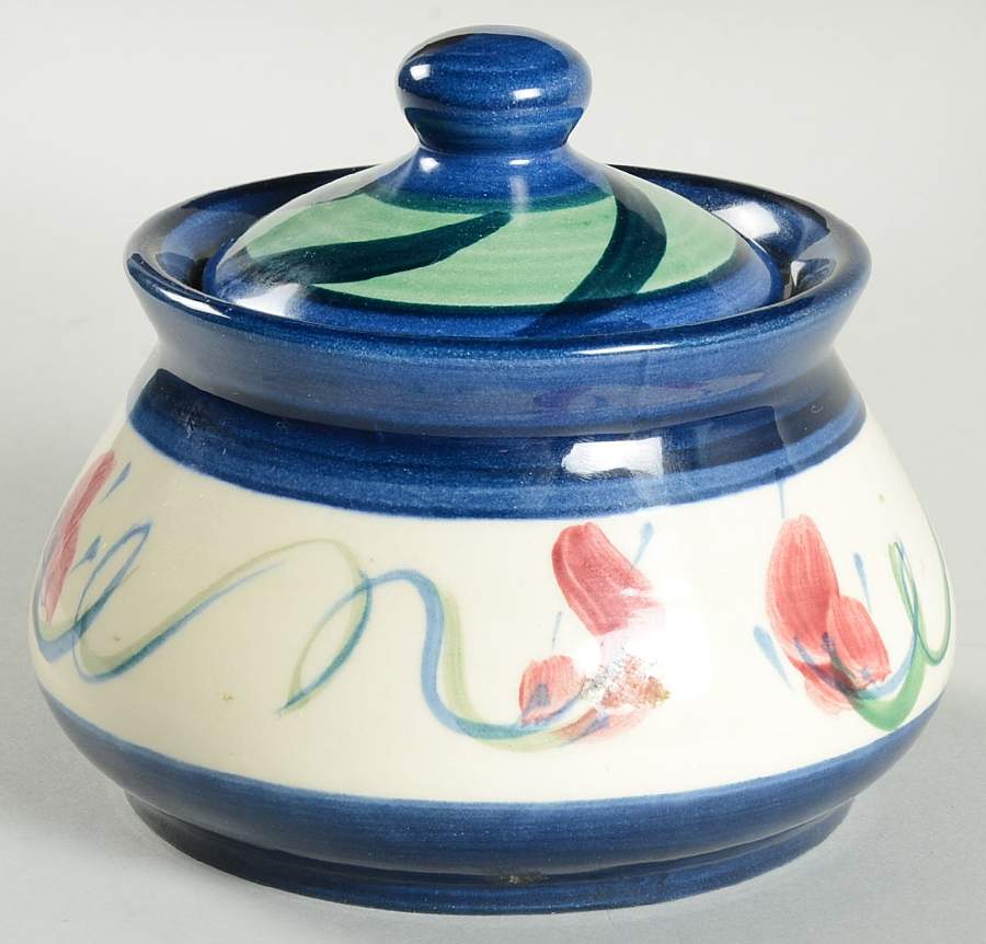 Grapevine Green Sugar Bowl & Lid by Gail Pittman-1