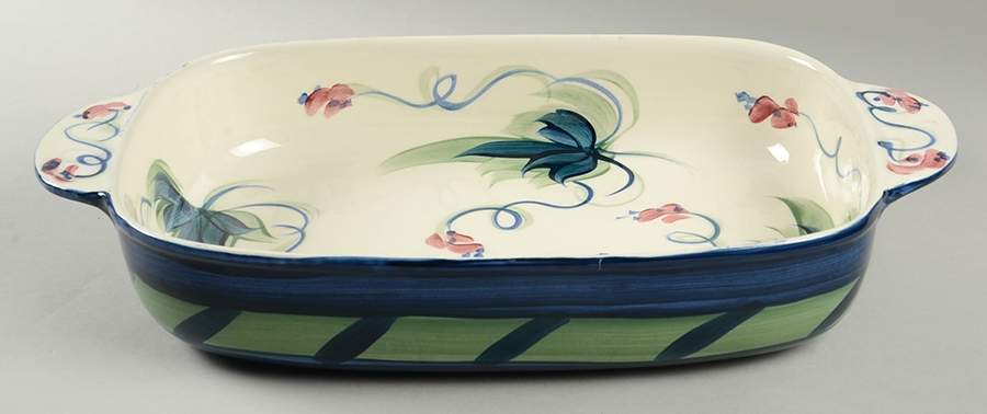Grapevine Green 16" Rectangular Baker by Gail Pittman-1