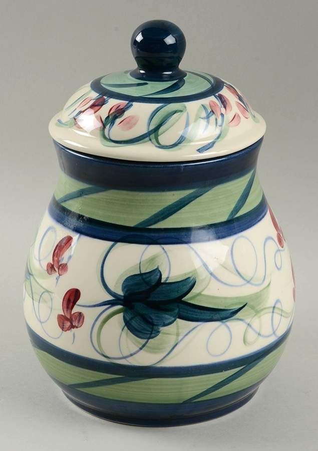 Grapevine Green Small Canister & Lid by Gail Pittman-1