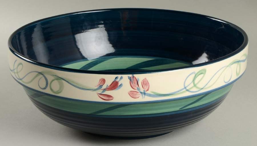 Grapevine Green 10" Ribbed Mixing Bowl by Gail Pittman-1