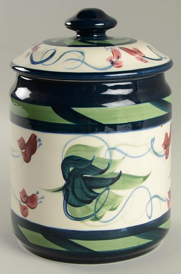Grapevine Green Small Canister & Lid by Gail Pittman-1