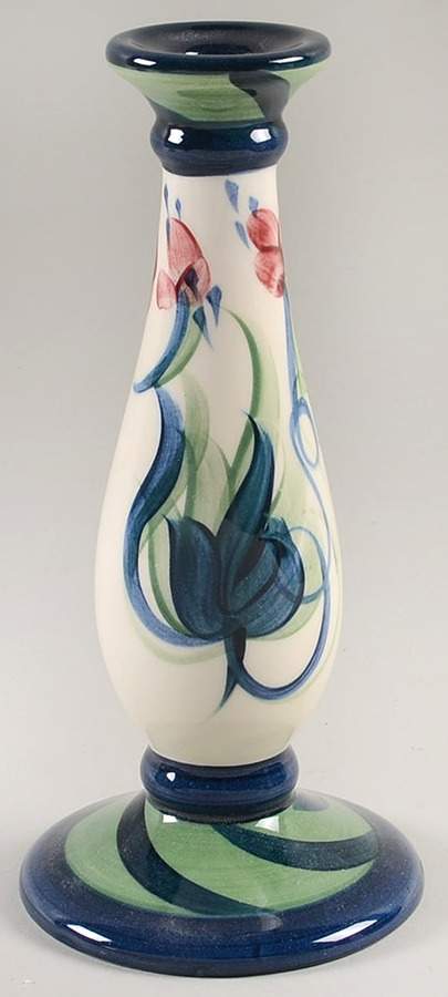 Grapevine Green 8" Tall Candlestick by Gail Pittman-1