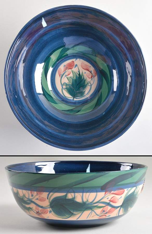 Grapevine Green 10" Large Salad Serving Bowl by Gail Pittman-1