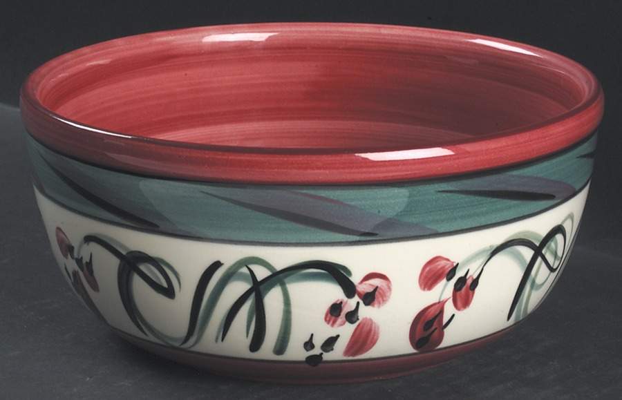 Red Grapevine 7" Salad Serving Bowl by Gail Pittman-1