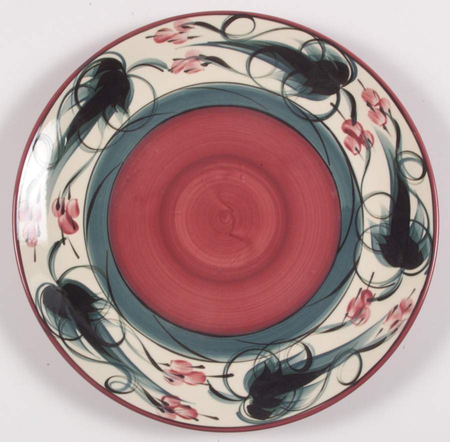 Red Grapevine Large Dinner Plate by Gail Pittman-1