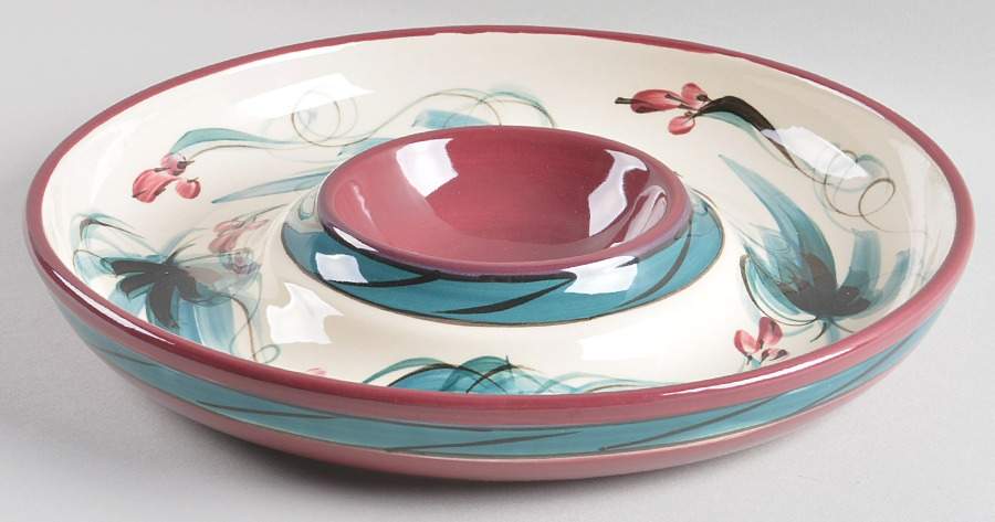 Red Grapevine 1 Piece Chip & Dip by Gail Pittman-1