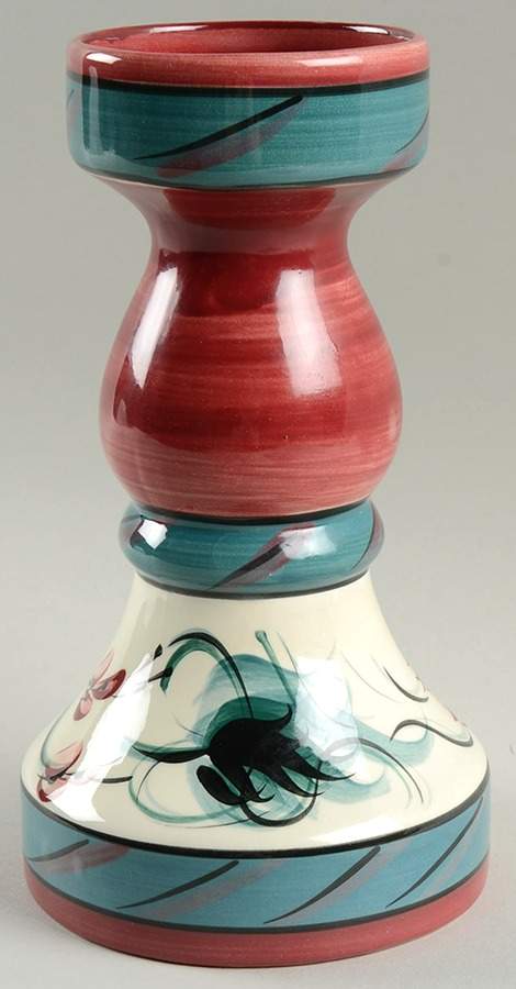 Red Grapevine 9" Pillar Candleholder by Gail Pittman-1