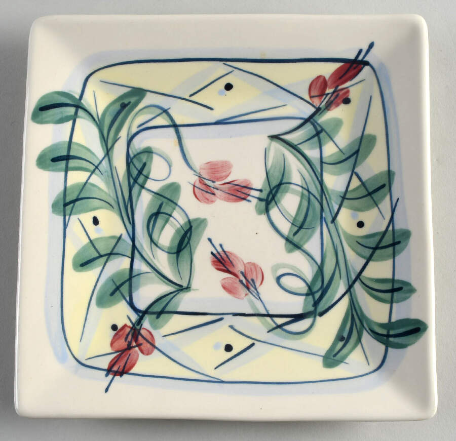 Maypop Square Salad Plate by Gail Pittman-1