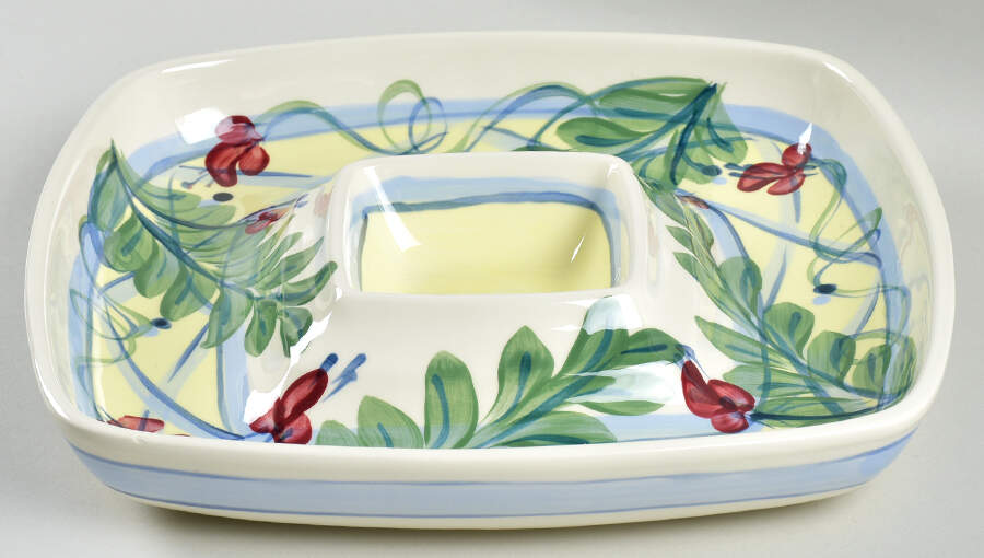 Maypop 1 Piece Square Chip and Dip by Gail Pittman-1