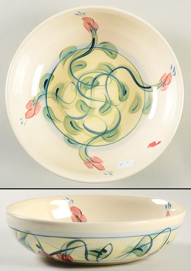 Maypop Round Shallow Bowl by Gail Pittman-1