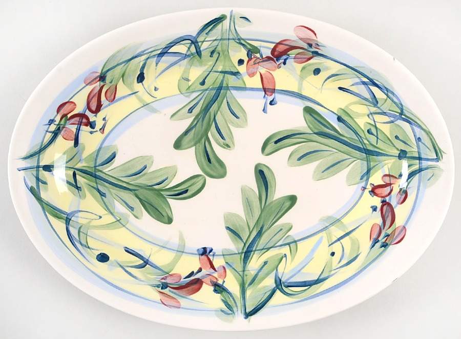 Maypop 13" Oval Serving Platter by Gail Pittman-1