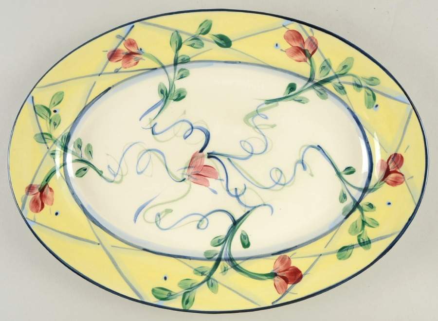 Maypop 15" Oval Serving Platter by Gail Pittman-1