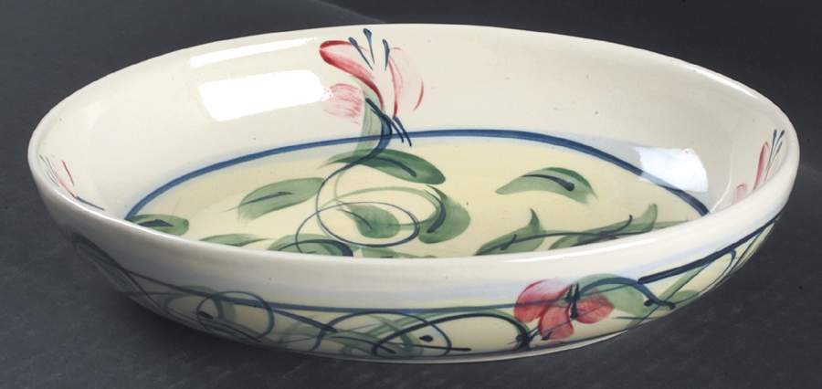 Maypop 10" Oval Vegetable Bowl by Gail Pittman-1