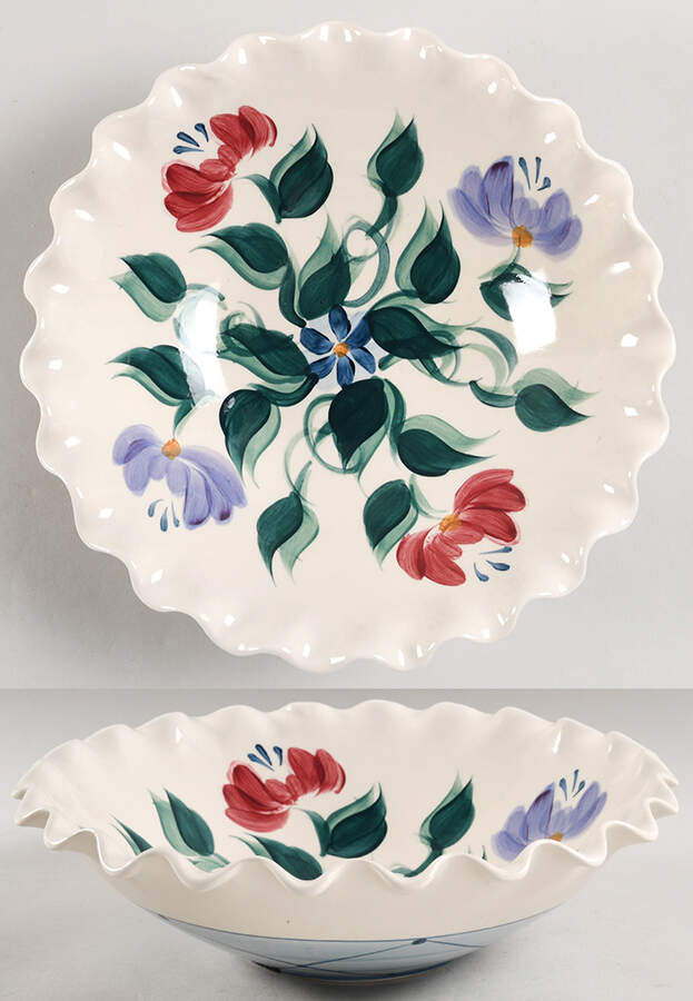Annabella 11" Ruffled Bowl by Gail Pittman-1
